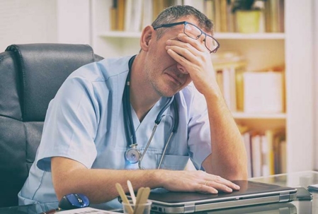 frustrated doctor